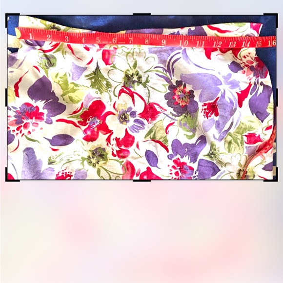 Koret Women’s Linen Blend A-Line Bright Floral Skirt Multi 10 - Picture 9 of 10